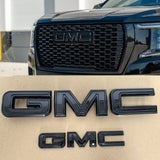 Front Grille & Tailgate GMC Emblem for 2021–2024 Yukon (XL) Badge Kit (Chrome / Matte / Gloss Black)