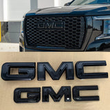 Grille & Tailgate Emblem Sets for 2015–2026 GMC Yukon Denali, AT4 & Elevation – Black Badge Sets