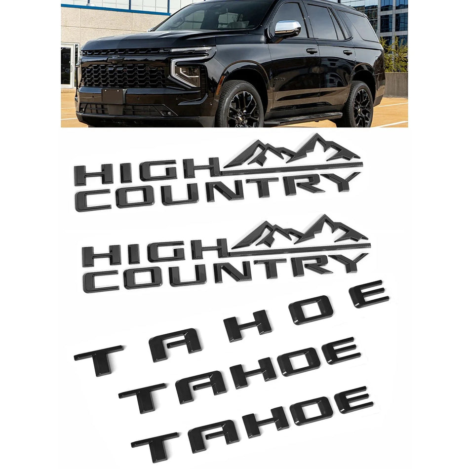 Emblem Kit for 2021+ Chevy Tahoe High Country Grille Tailgate Bowtie