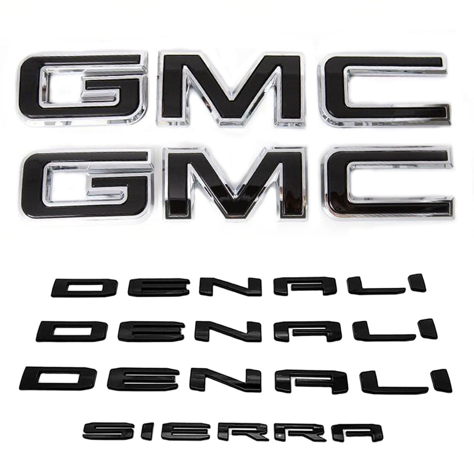 Emblem Kit for 2019+ GMC Sierra 1500 Denali Grille & Tailgate Badges