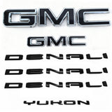 Full Emblem Kit for 2025–2026 GMC Yukon Denali | Denali Ultimate (Gloss Black / Chrome Black) 4-Pack/6-Pack