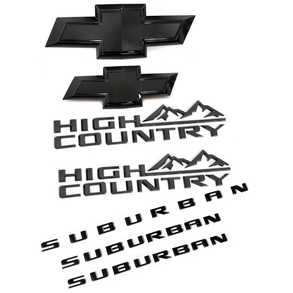 Emblem Kit for 2021+ Suburban High Country Grille & Tailgate Bowtie