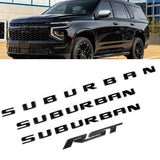 Emblem Set for 2021+ Suburban RST Grille & Tailgate Chevy Bowtie Badges Gloss Black (4pack / 6pack)