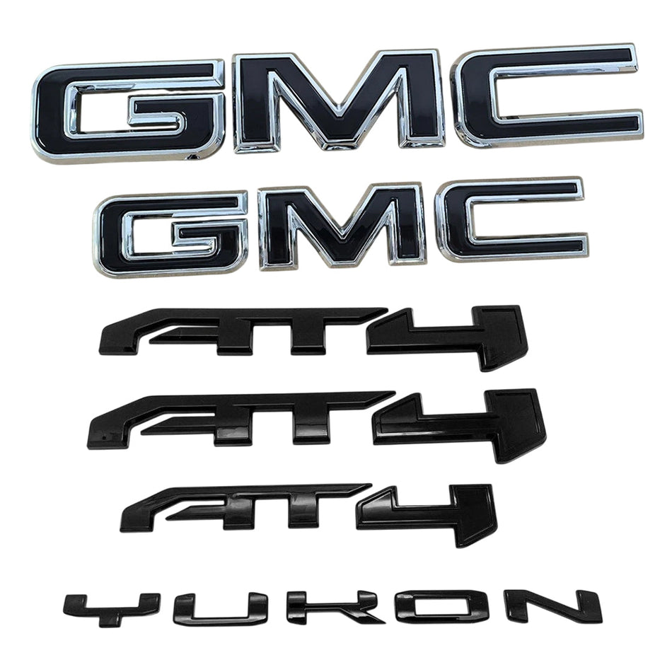 Grille & Rear Emblems for 2025-2026 GMC Yukon / XL AT4 Badge Replacement