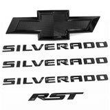 Badge Kit for 2023+ Chevy Silverado 1500 RST Grille Bowtie Emblems (Chrome / Gloss Black) 4pack / 5pack