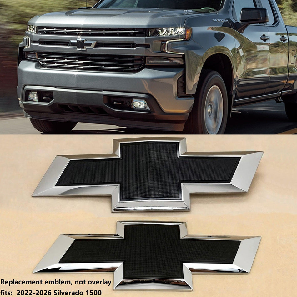 Bowtie Emblems for 2023-2026 Chevy Silverado 1500 Grille & Tailgate