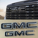 Grille Rear Emblem Kit for 2025–2026 GMC Yukon AT4 and Elevation / XL (Gloss Black / Chrome Black) 2-Pack