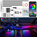 Interior Car LED Strip Lights 5-in-1 Fiber Optic & 10-in-1 Acrylic