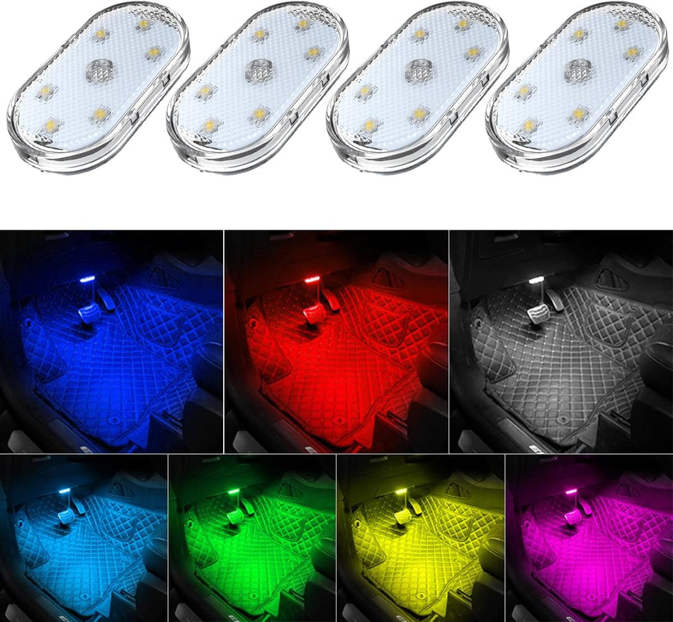 Wireless LED Car Interior Lights RGB (7 Colors) Touch Control USB Ambient Lighting Kit
