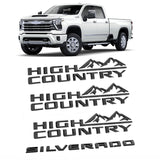 Emblem Kit for 2023+ Chevy Silverado 1500 High Country Grille Bowtie (Chrome / Gloss Black) 4pack / 5pack